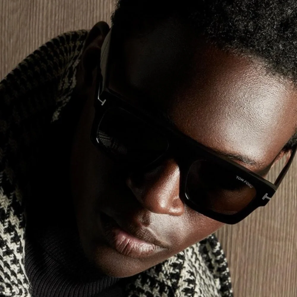 TOM FORD Fausto Thick Acetate Sunglasses - Black